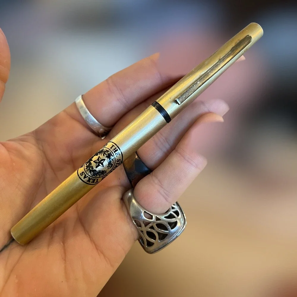 VTG Mark White‎ Governor Texas Pen State Seal Gold Tone Felt Pen Collectible USA